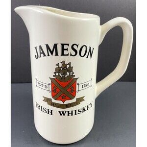 Jameson Irish Whiskey Ceramic Pitcher Carrigdhoun Pottery Ireland Vintage
